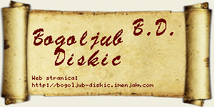 Bogoljub Diskić vizit kartica